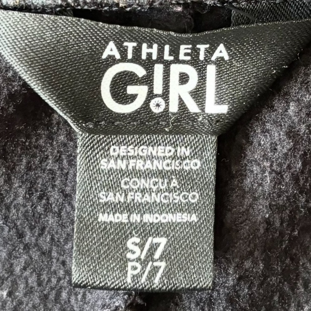 Athleta Girl Black Sweatpants with Bottom Leg Logo Size Small (7) - Picture 2 of 8